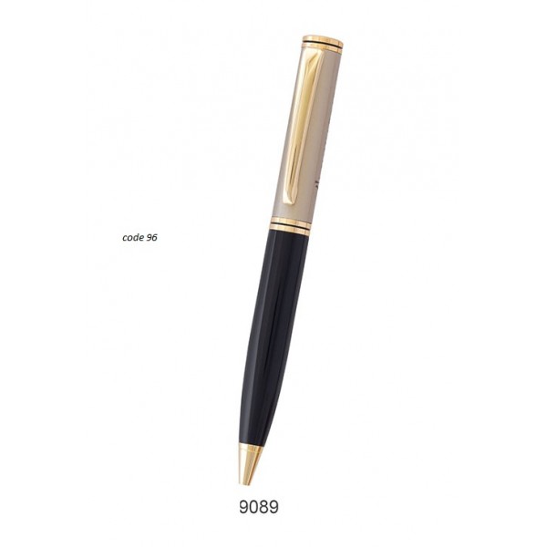 Sp Metal ball pen with colour (black grip golden )